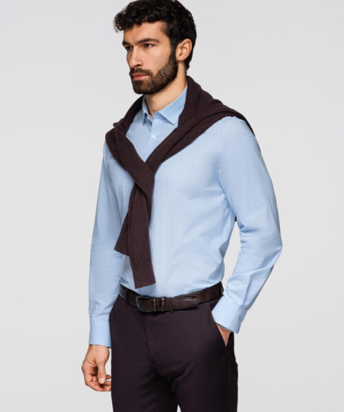 meeste triiksärk- helesinine