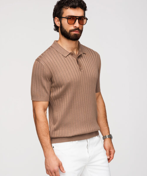 Meeste SLIM FIT viskoosist vertikaalsete triipudega polosärk