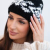 Naiste talvemüts – must / valge - Thumbnail Image 4