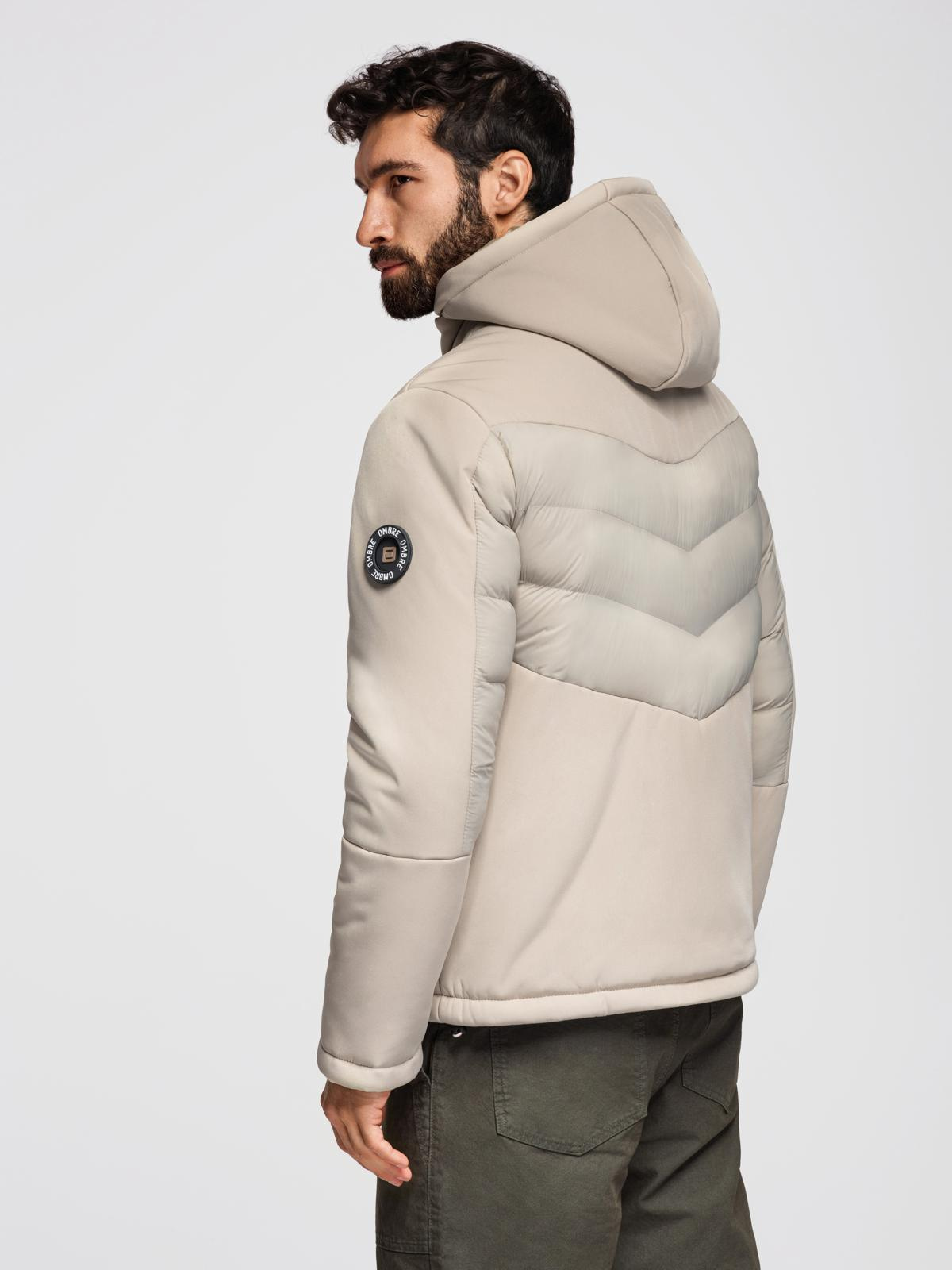 Meeste tepitud jope Ombre Clothing kapuutsiga - Image 6