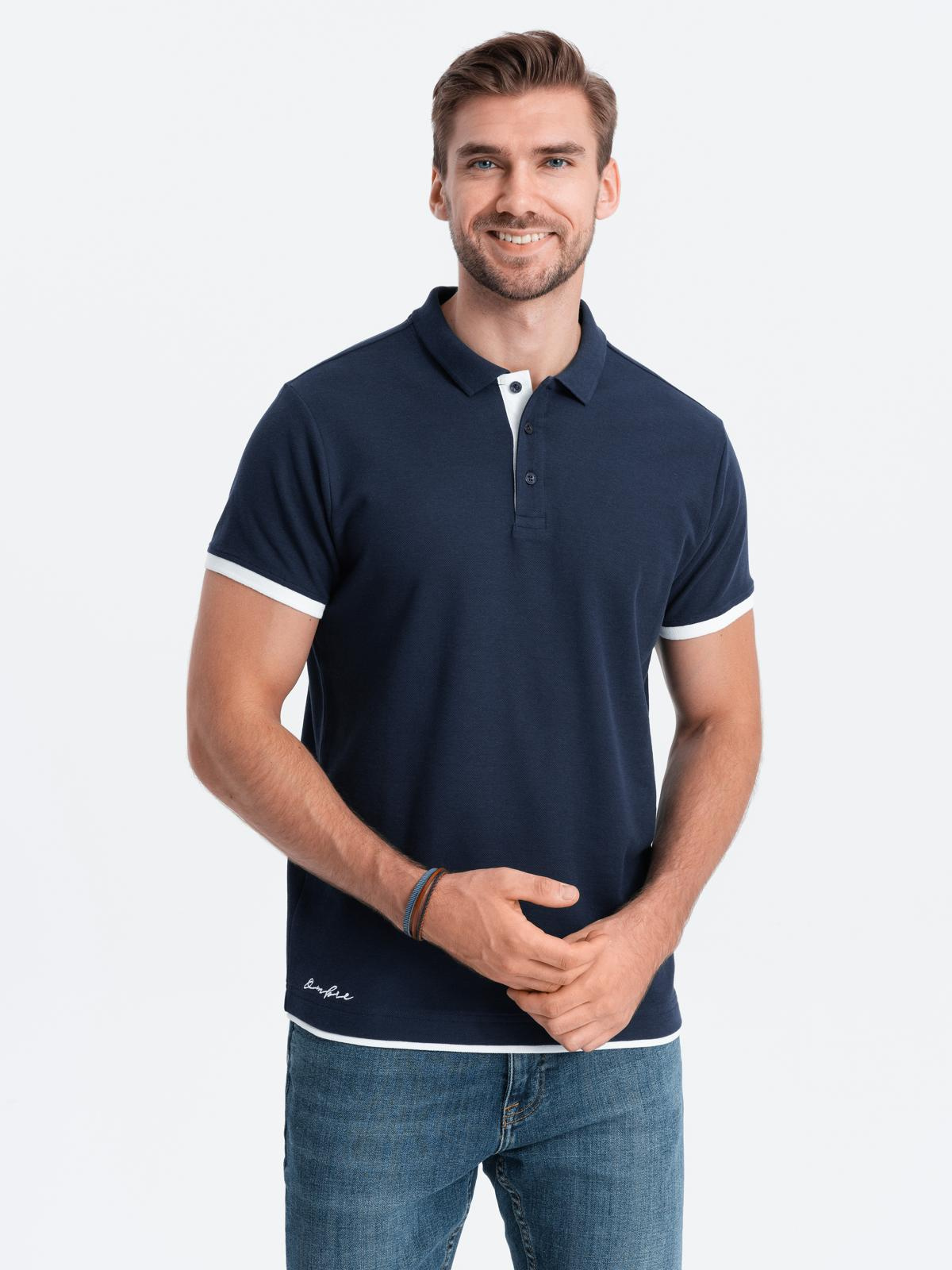 Meeste puuvillane polosärk Ombre Clothing - Image 63