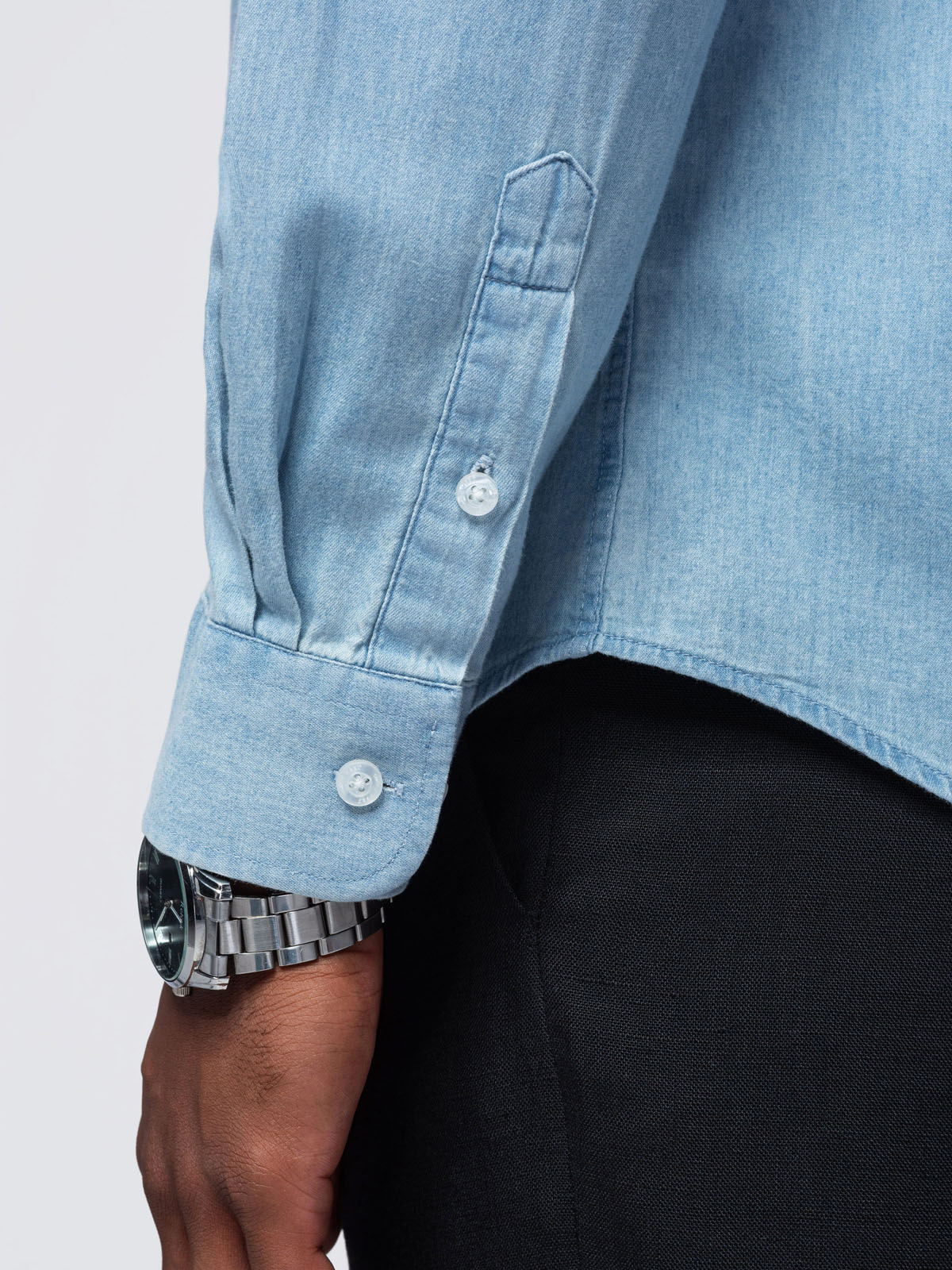 Ombre Clothing meeste pikkade käistega puuvillane triiksärk - Image 6