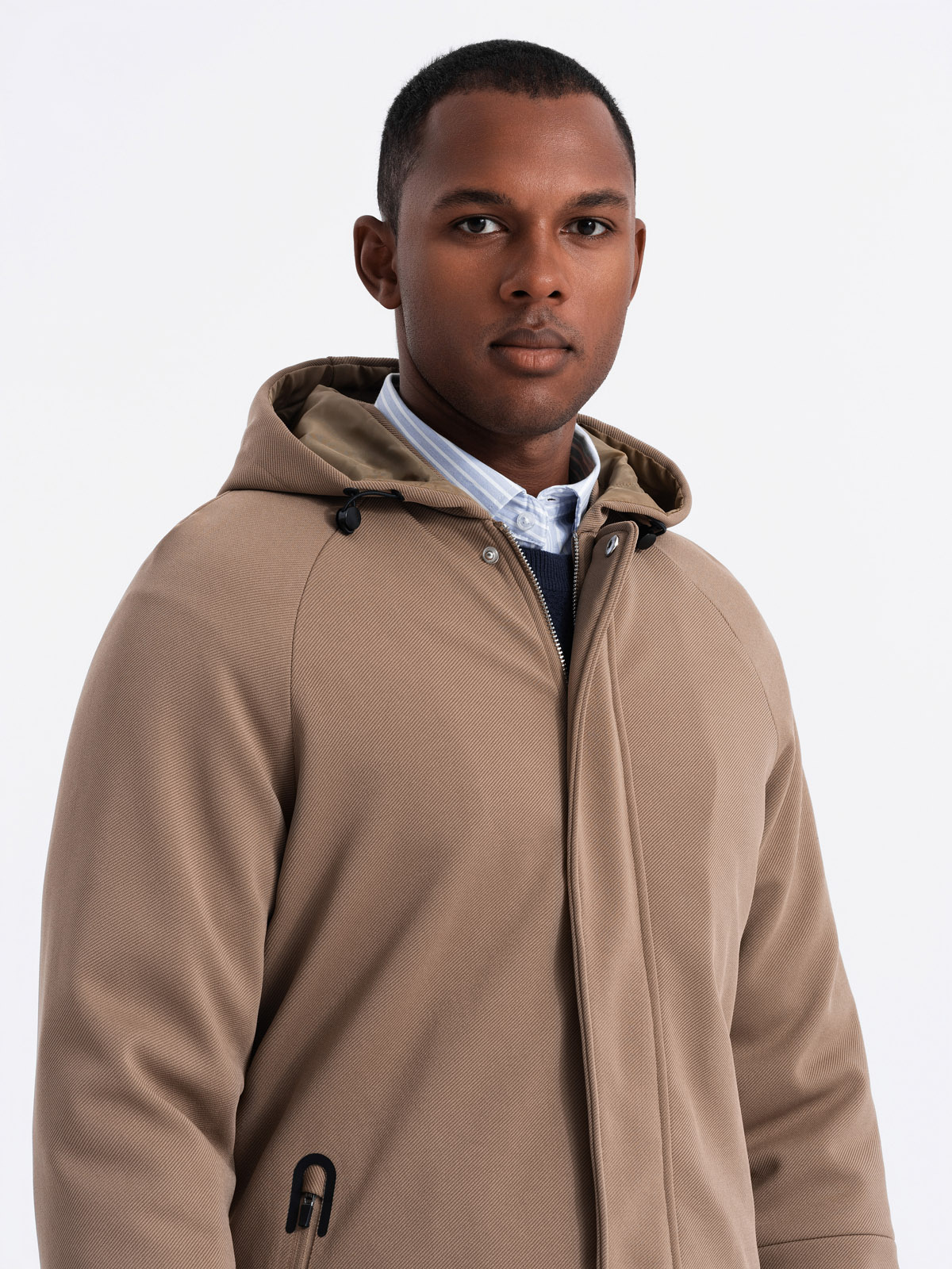 Ombre Clothing meeste kapuutsiga mantel - Image 5