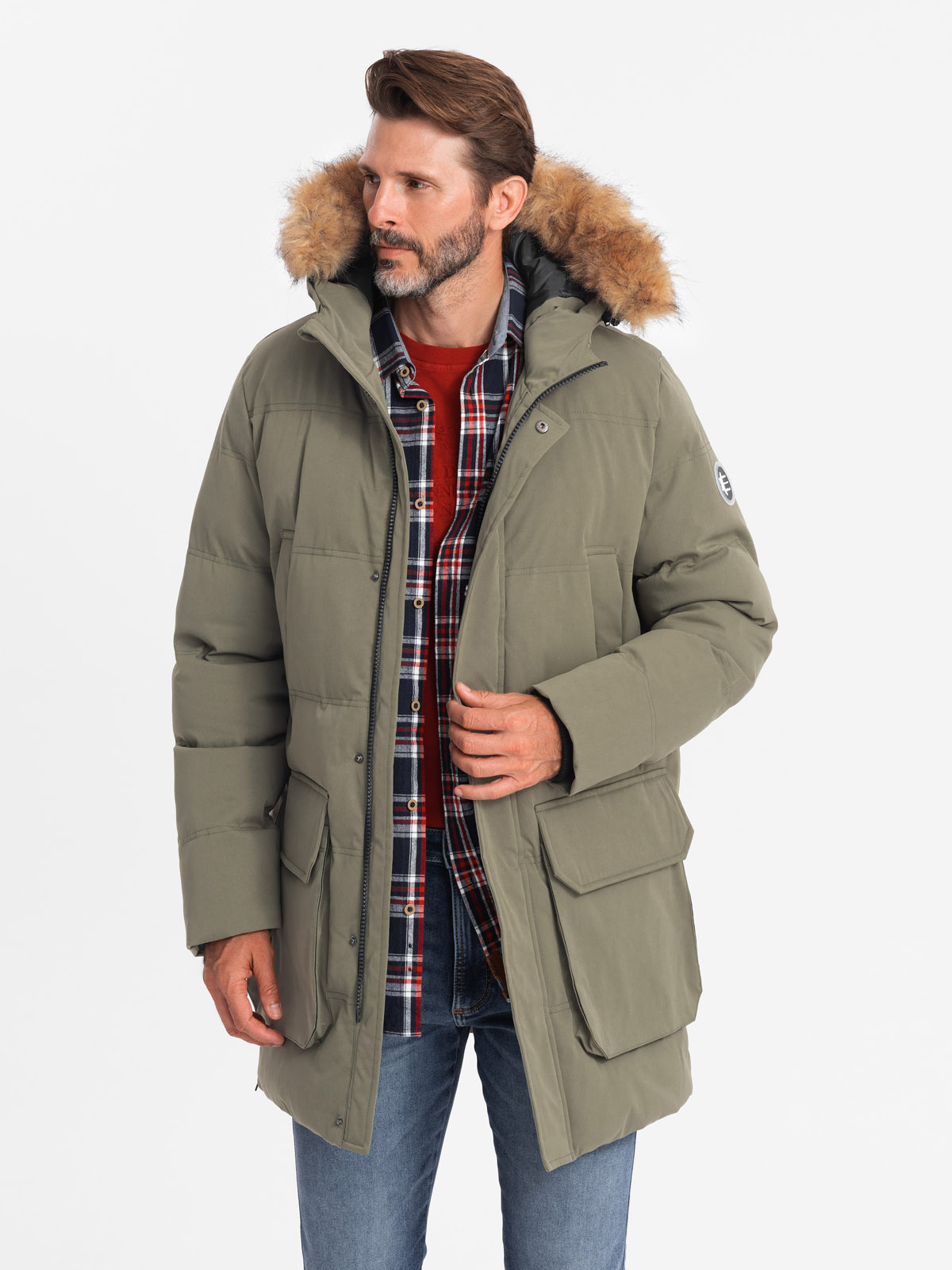 Meeste kapuutsiga talvejope Ombre Clothing - Image 21