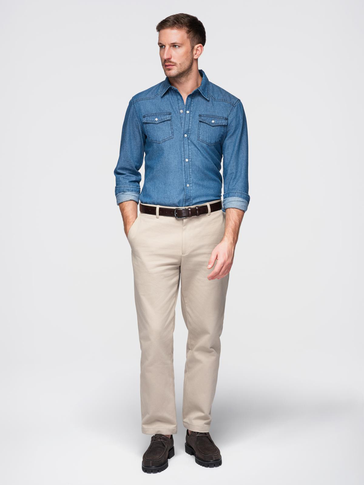Ombre Clothing meeste teksasärk rinnataskutega - Image 13