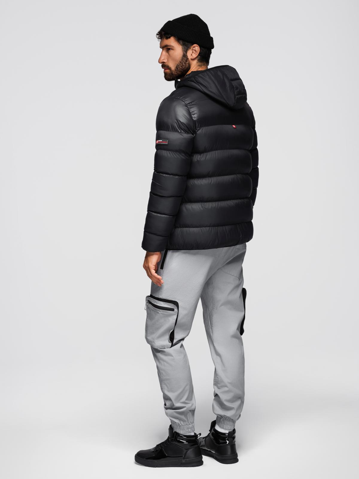Meeste kapuutsiga tepitud pikem jope Ombre Clothing - Image 31