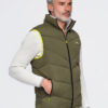 Meeste tepitud vest püstkrae ja tõmblukuga taskutega Ombre Clothing - Thumbnail Image 7