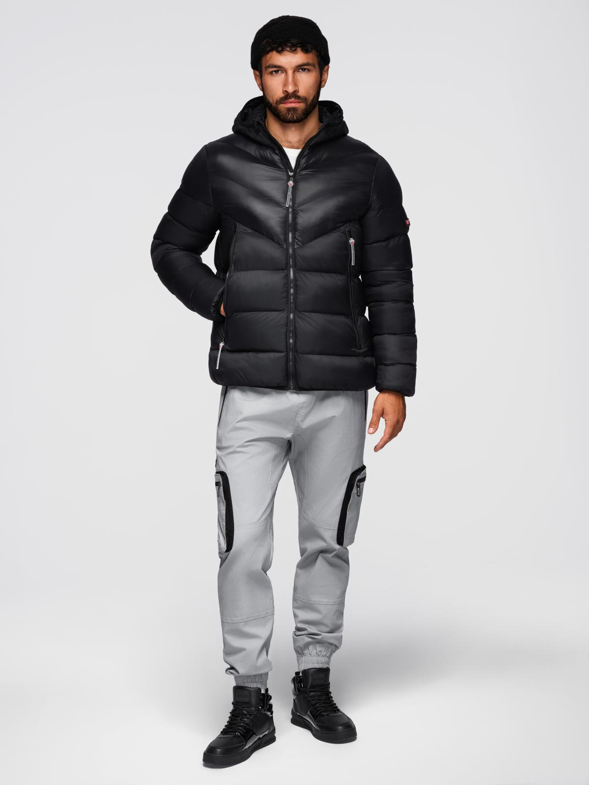 Meeste kapuutsiga tepitud pikem jope Ombre Clothing - Image 27