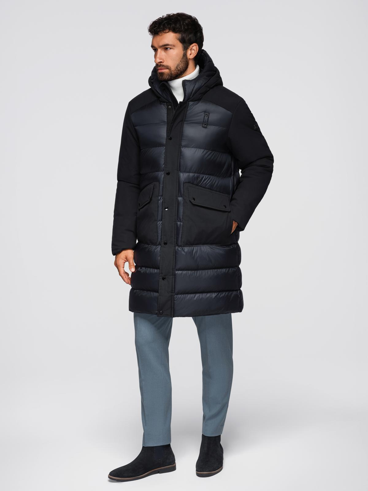 Meeste kapuutsiga tepitud pikem jope Ombre Clothing - Image 4