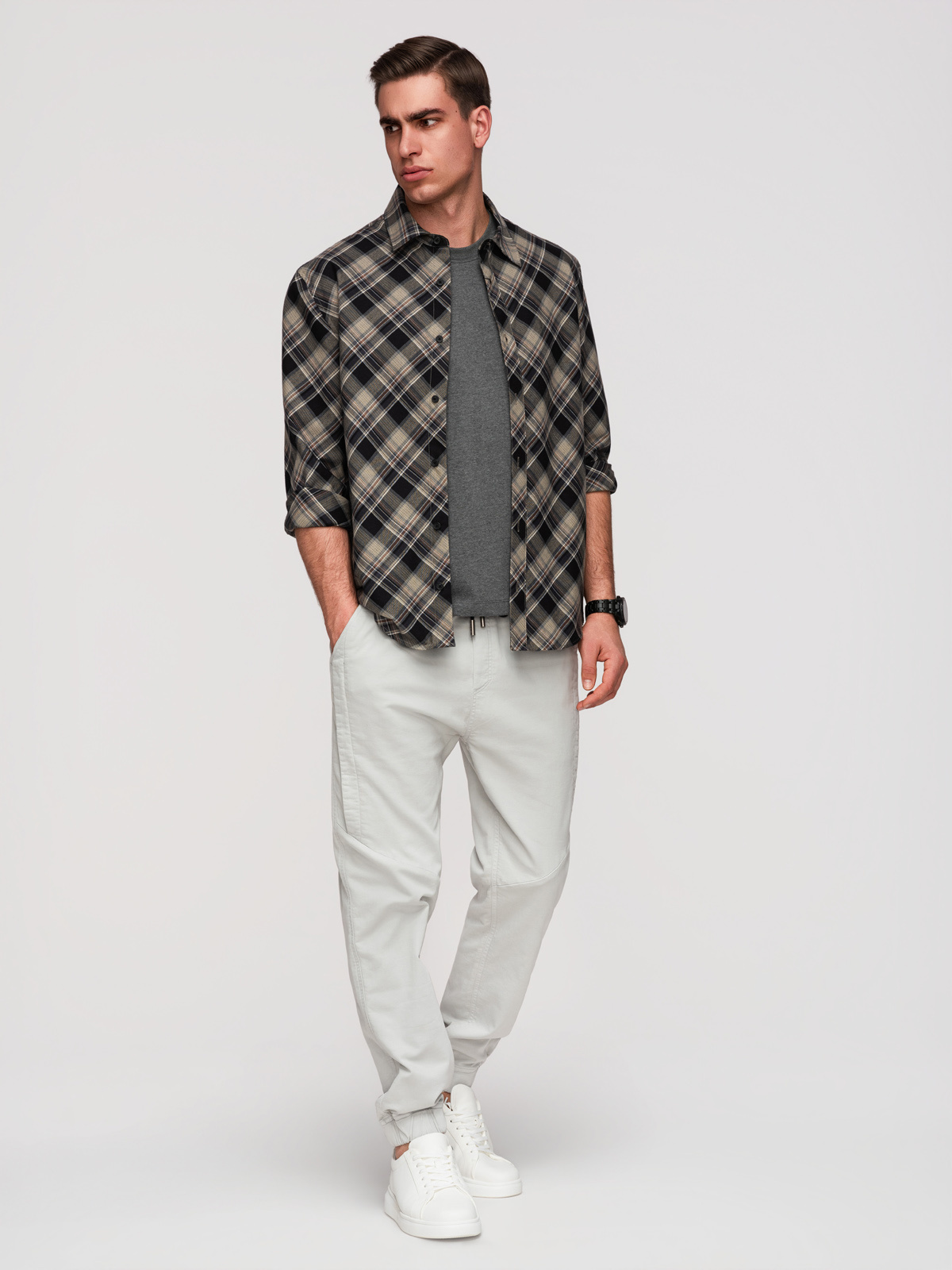 Ombre Clothing meeste vabaajapüksid elastse vöökohaga - Image 11