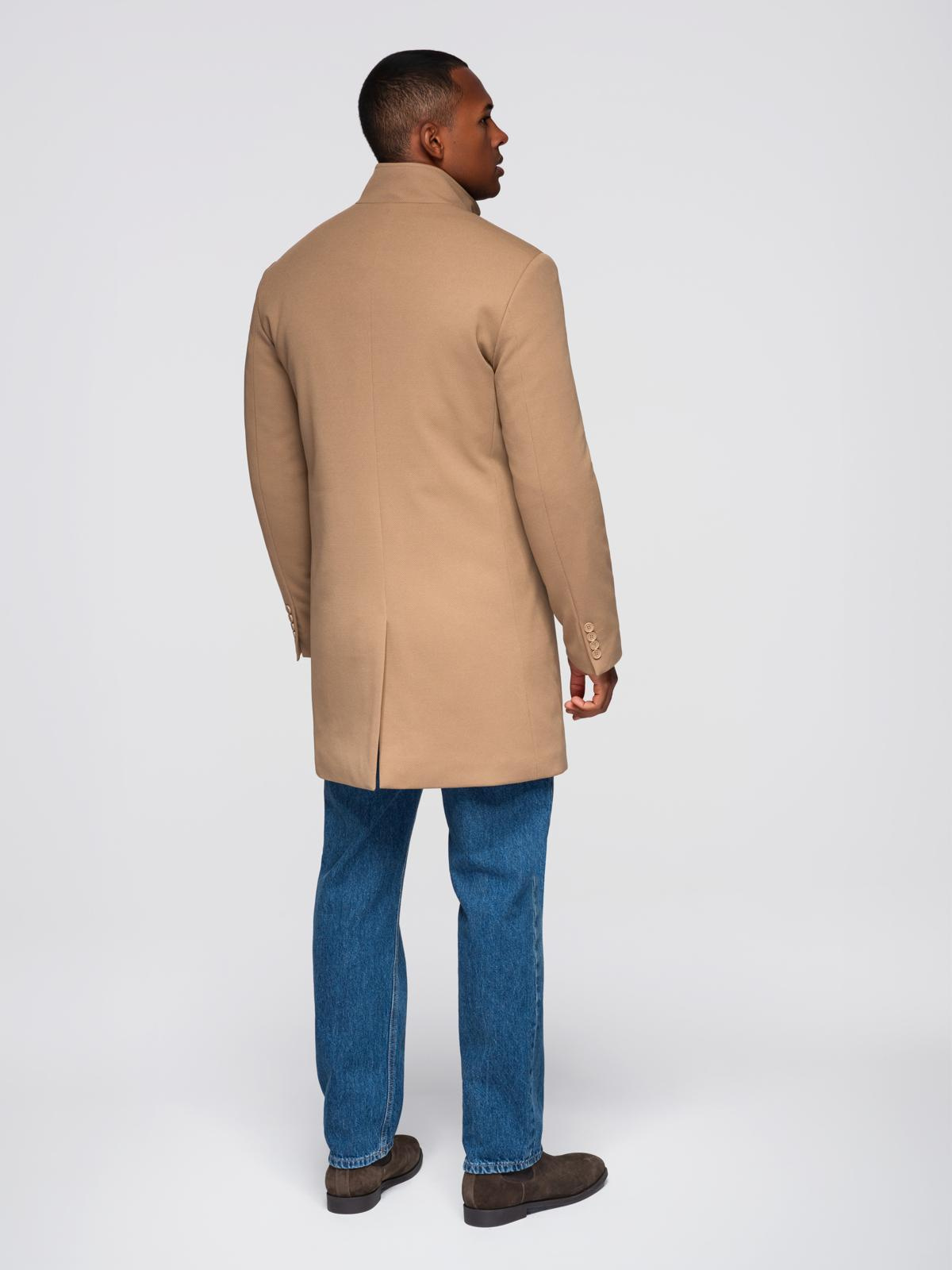 Meeste mantel püstkrae ja peidetud nööpkinnitusega Ombre Clothing - Image 29