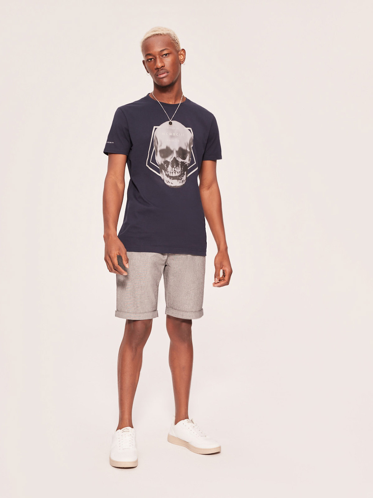 meeste lühikesed püksid prem shorts w426 - hall melanž - Image 1