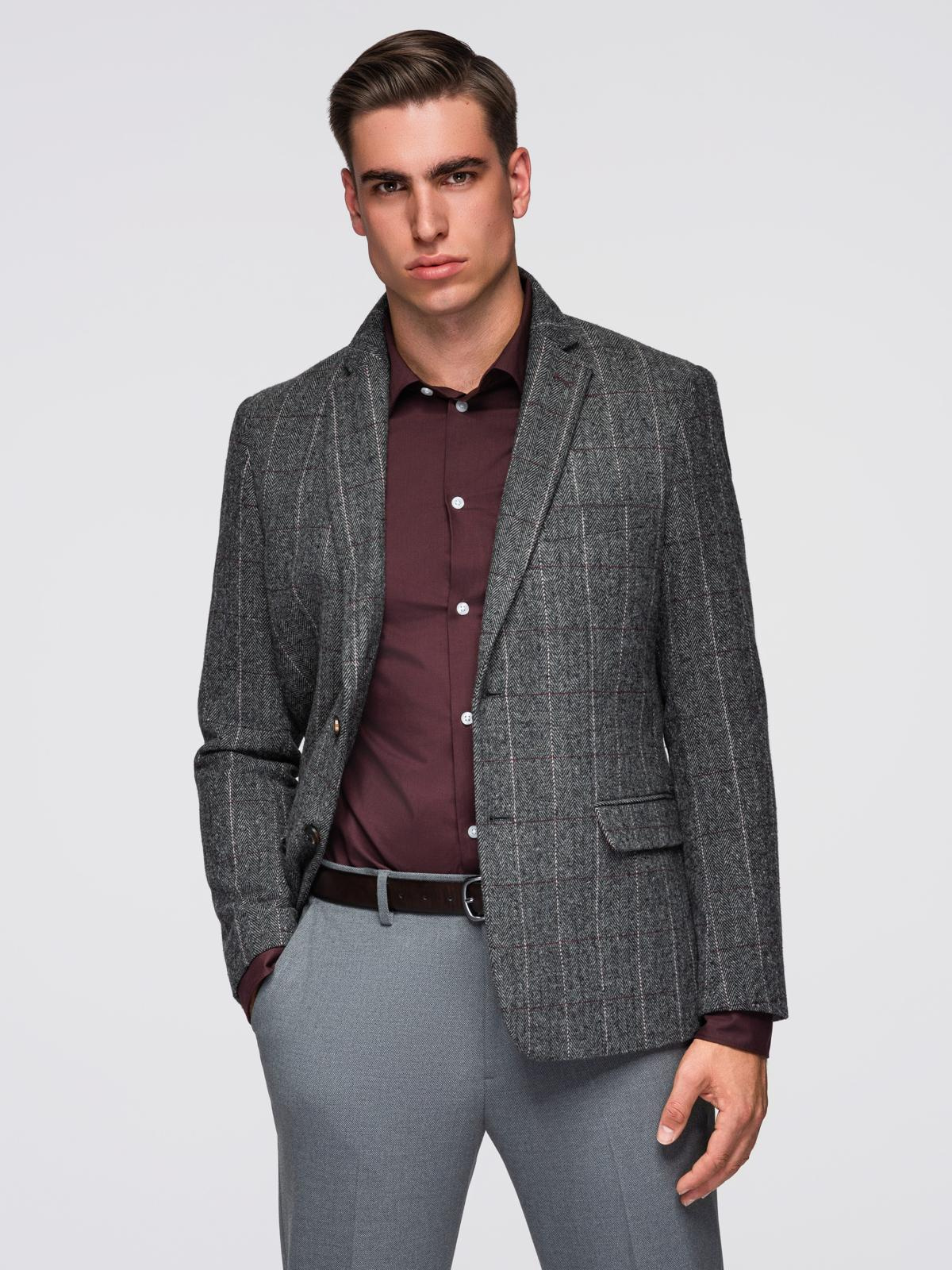 Meeste ruuduline pintsak Ombre Clothing - Image 1