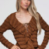 Pikkade varrukate ja paelkinnitusega naiste pluus Ombre Clothing - Thumbnail Image 16
