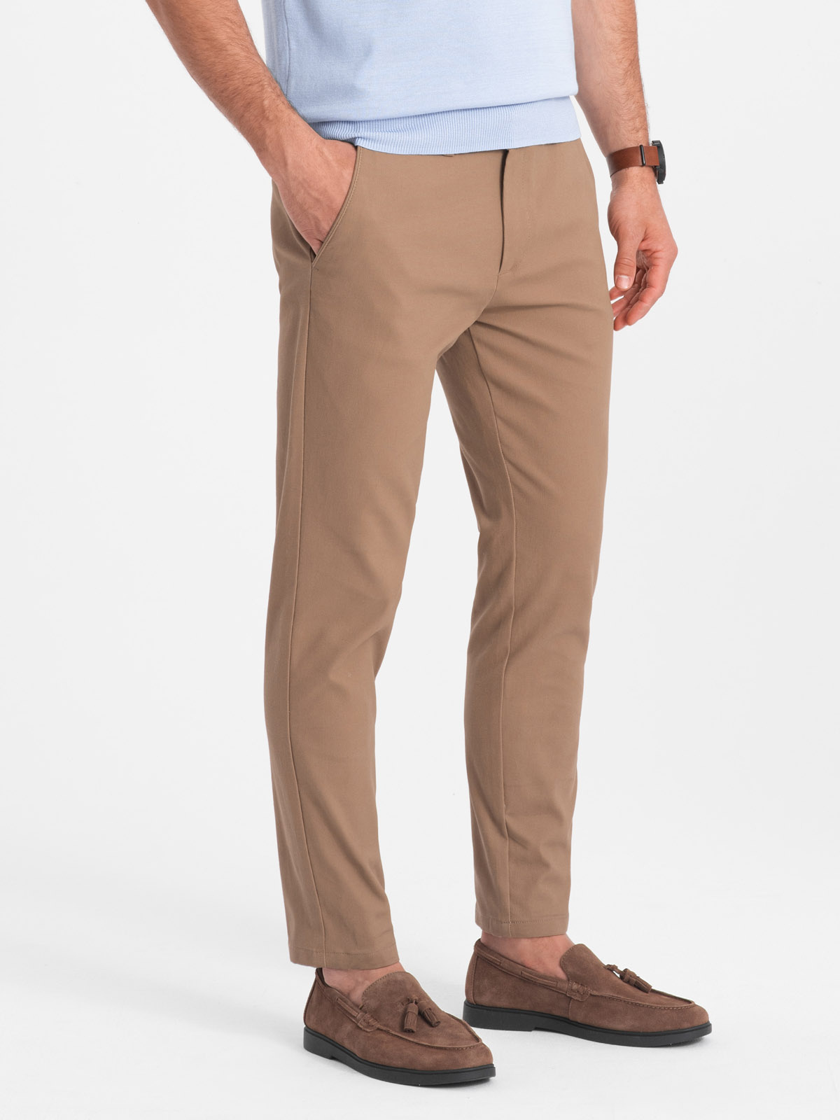 Meeste slim fit chino-püksid Ombre Clothing - Image 4