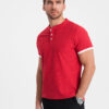 Meeste püstkrae ja nööpidega polosärk Ombre Clothing - Thumbnail Image 9
