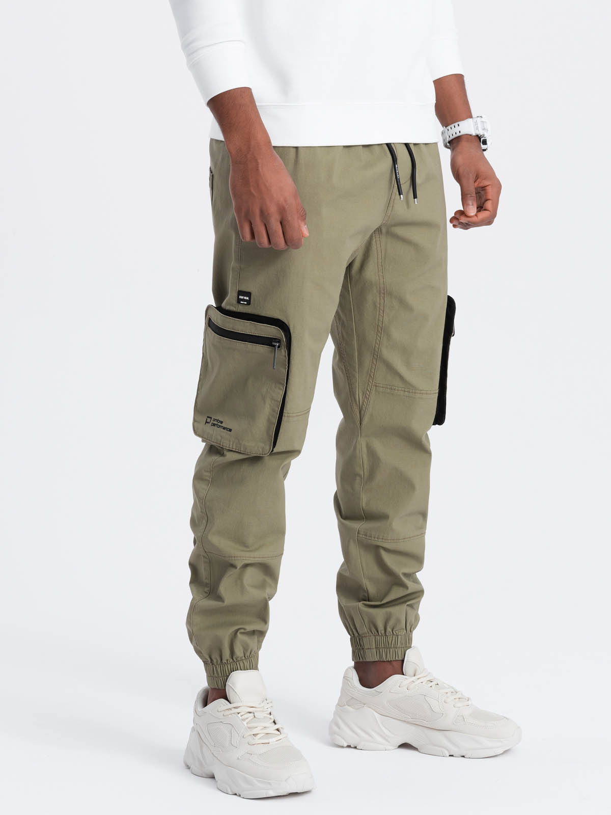 Meeste cargo-stiilis dressipüksid Ombre Clothing - Image 71