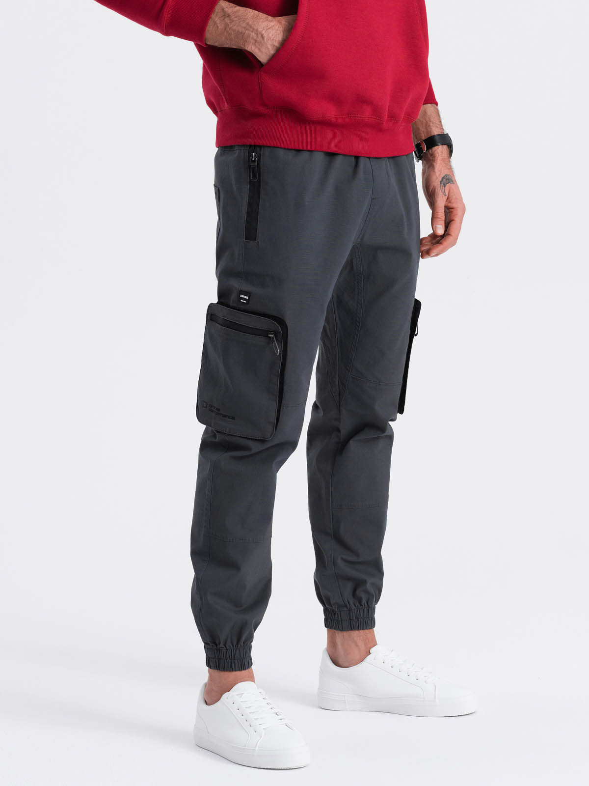 Meeste cargo-stiilis dressipüksid Ombre Clothing - Image 35