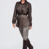 Pikema lõikega naiste särkpluus vööga Ombre Clothing - Thumbnail Image 7