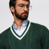 Meeste V-kaelusega kootud kampsun Ombre Clothing - Thumbnail Image 17