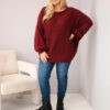 Naiste avara lõikega kampsun villaseguga Kesi Plus Size - Thumbnail Image 11