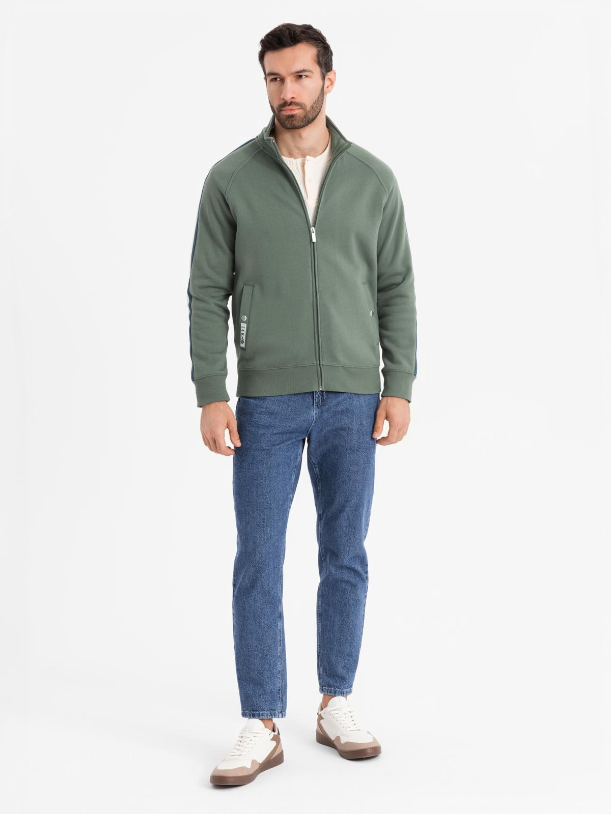 Ombre Clothing meeste lukuga pusa püstkrae ja triipudega - Image 13