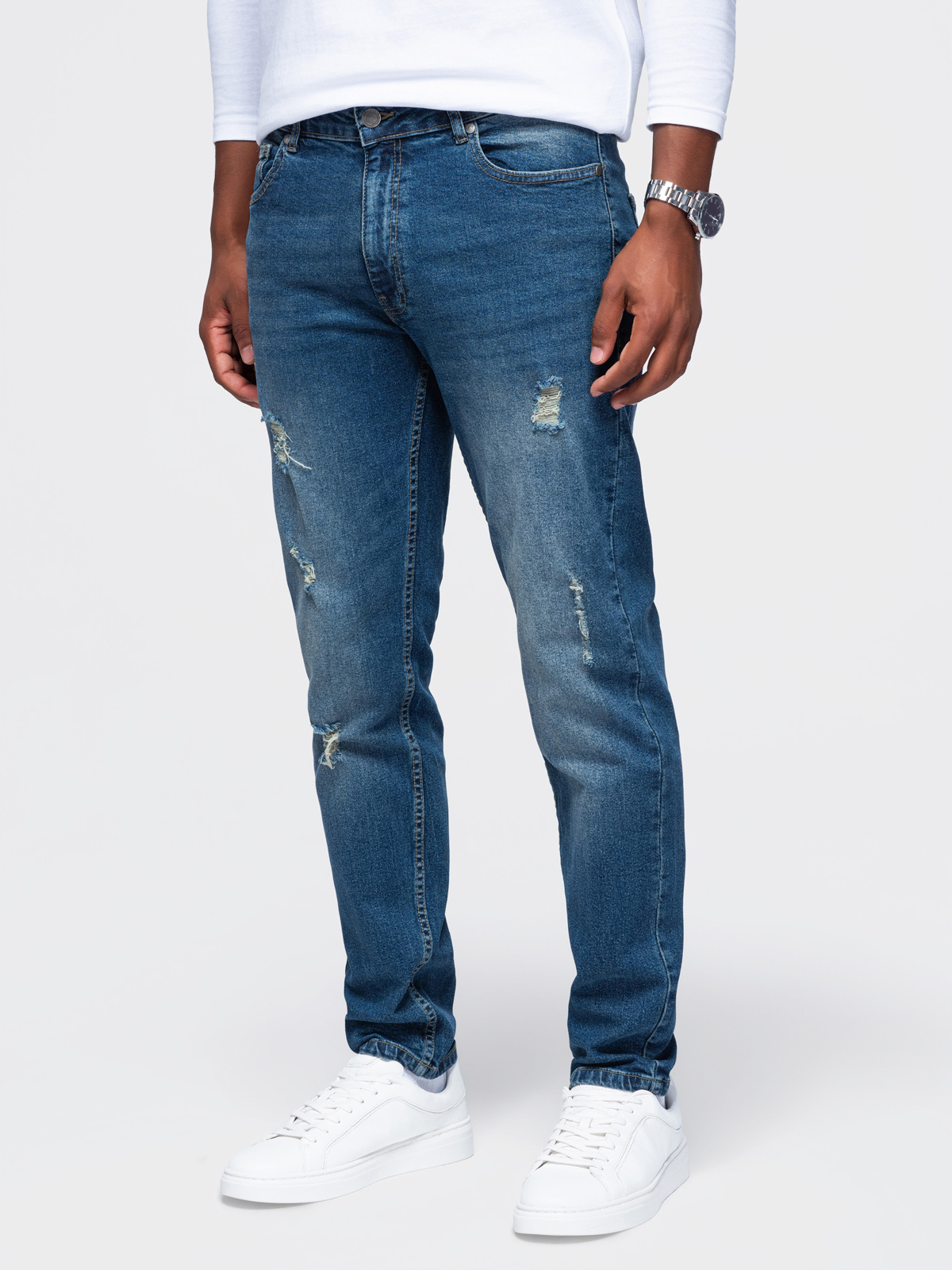 Ombre Clothing meeste teksapüksid kulutatud detailidega - Image 12