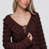 Pikkade varrukate ja paelkinnitusega naiste pluus Ombre Clothing - Thumbnail Image 6