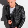 Meeste biker-stiilis jakk Ombre Clothing - Thumbnail Image 2