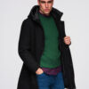 Meeste kapuutsiga mantel Ombre Clothing - Thumbnail Image 2