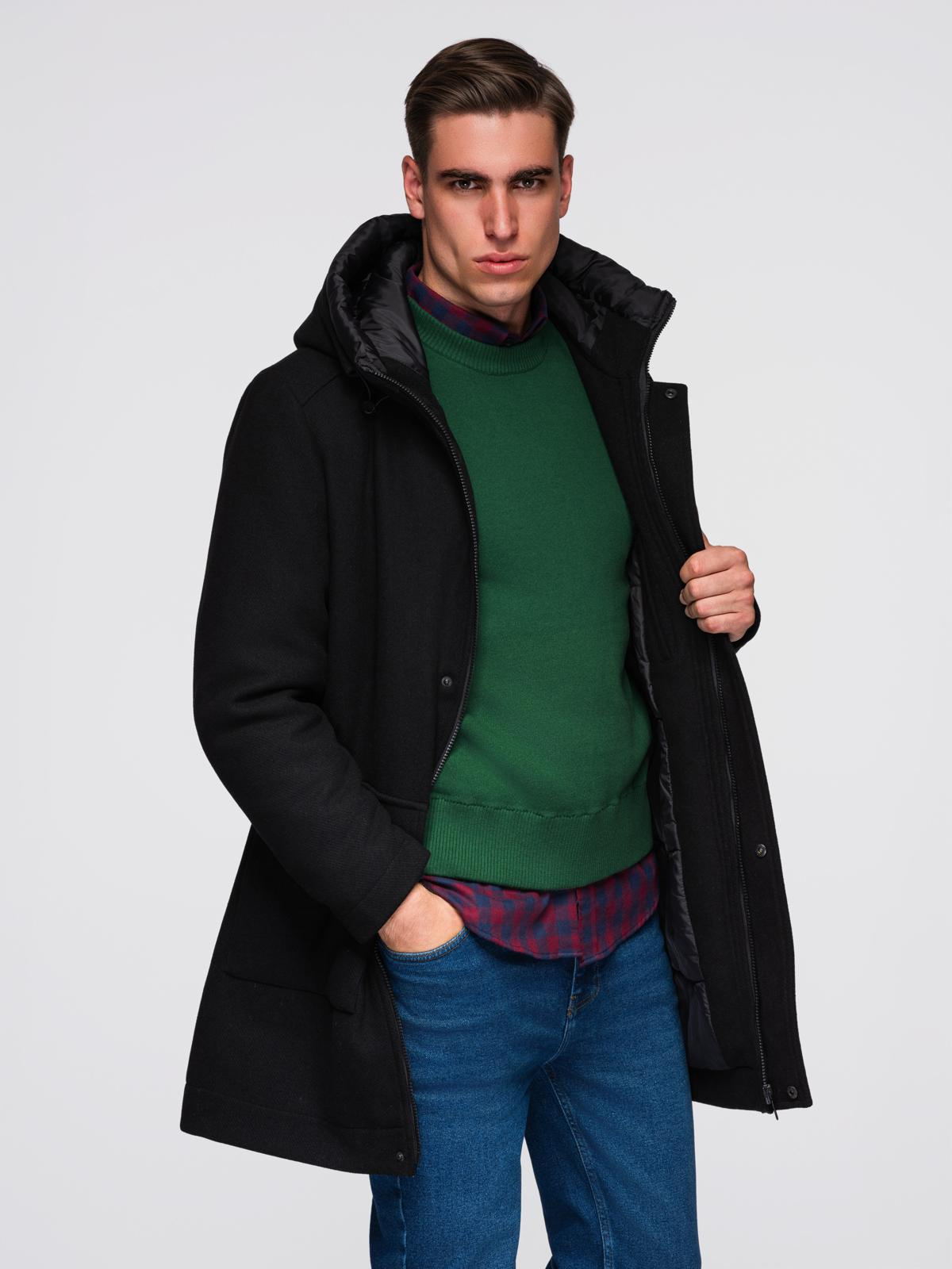 Meeste kapuutsiga mantel Ombre Clothing - Image 2