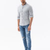Meeste pikkade varrukatega särk püstkraega Ombre Clothing - Thumbnail Image 2