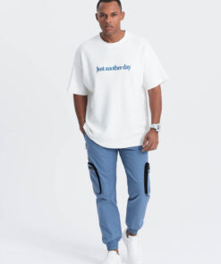 Meeste cargo-stiilis dressipüksid Ombre Clothing