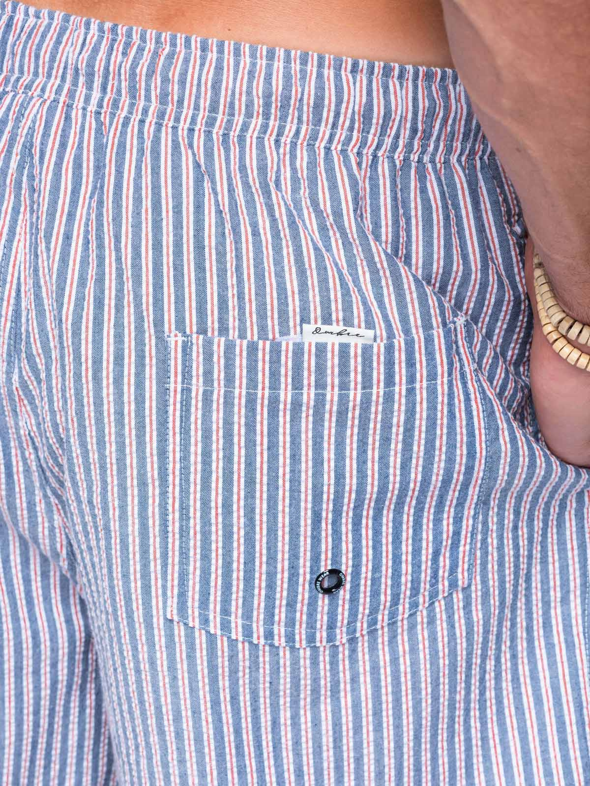 Meeste triibulised ujumispüksid Ombre Clothing seersucker-kangast - Image 7
