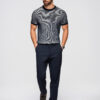 Meeste struktuurne kootud puuvillane T-särk Ombre Clothing - Thumbnail Image 11