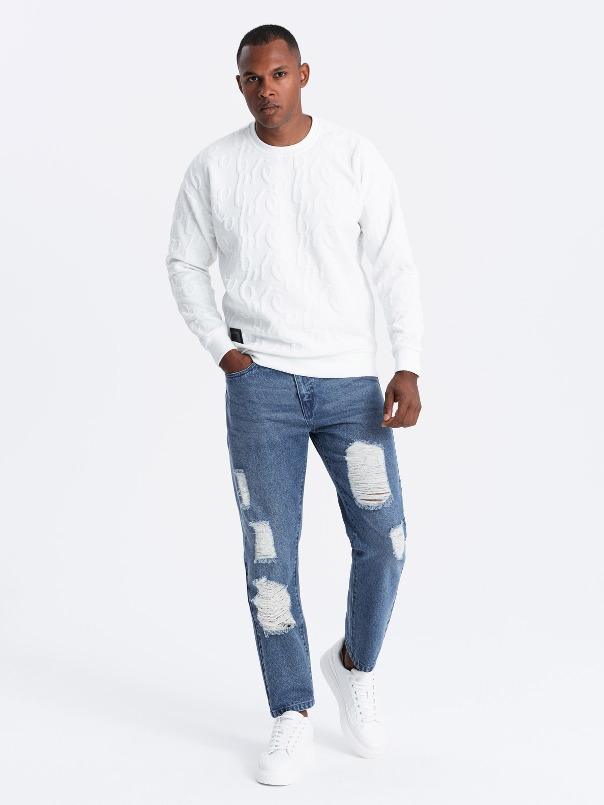 Ombre Clothing meeste teksapüksid kulutatud detailidega - Image 2