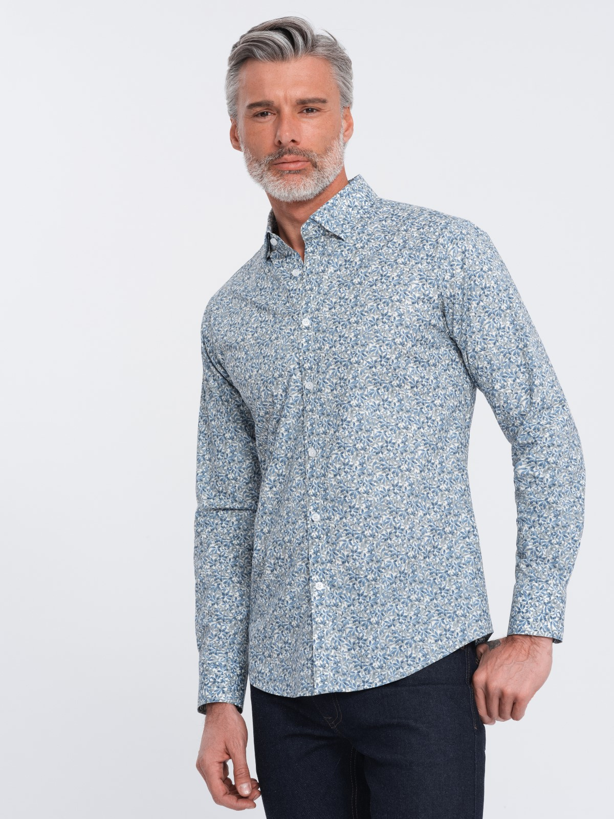 Meeste puuvillane triiksärk Slim Fit - Image 10