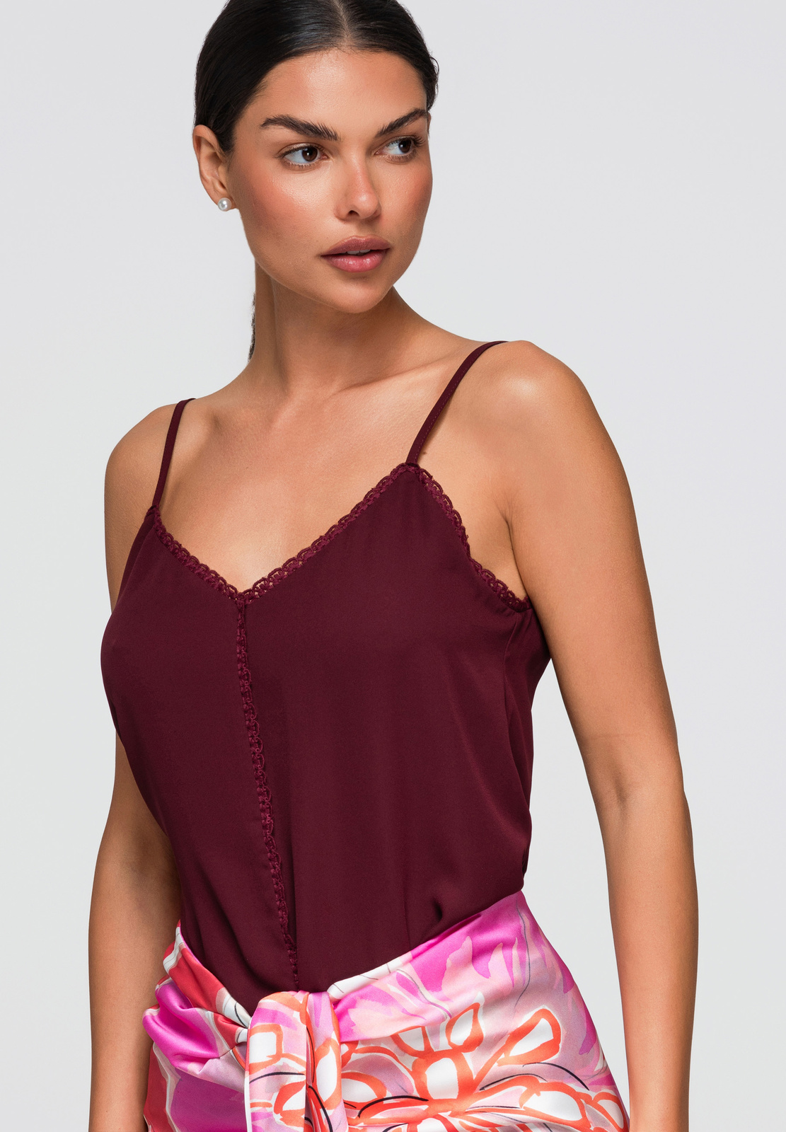 Ombre Clothing naiste õlapaeltega topp ažuurse äärisega - Image 7