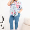 Lillelise mustriga puuvillane naiste pluus - Thumbnail Image 17