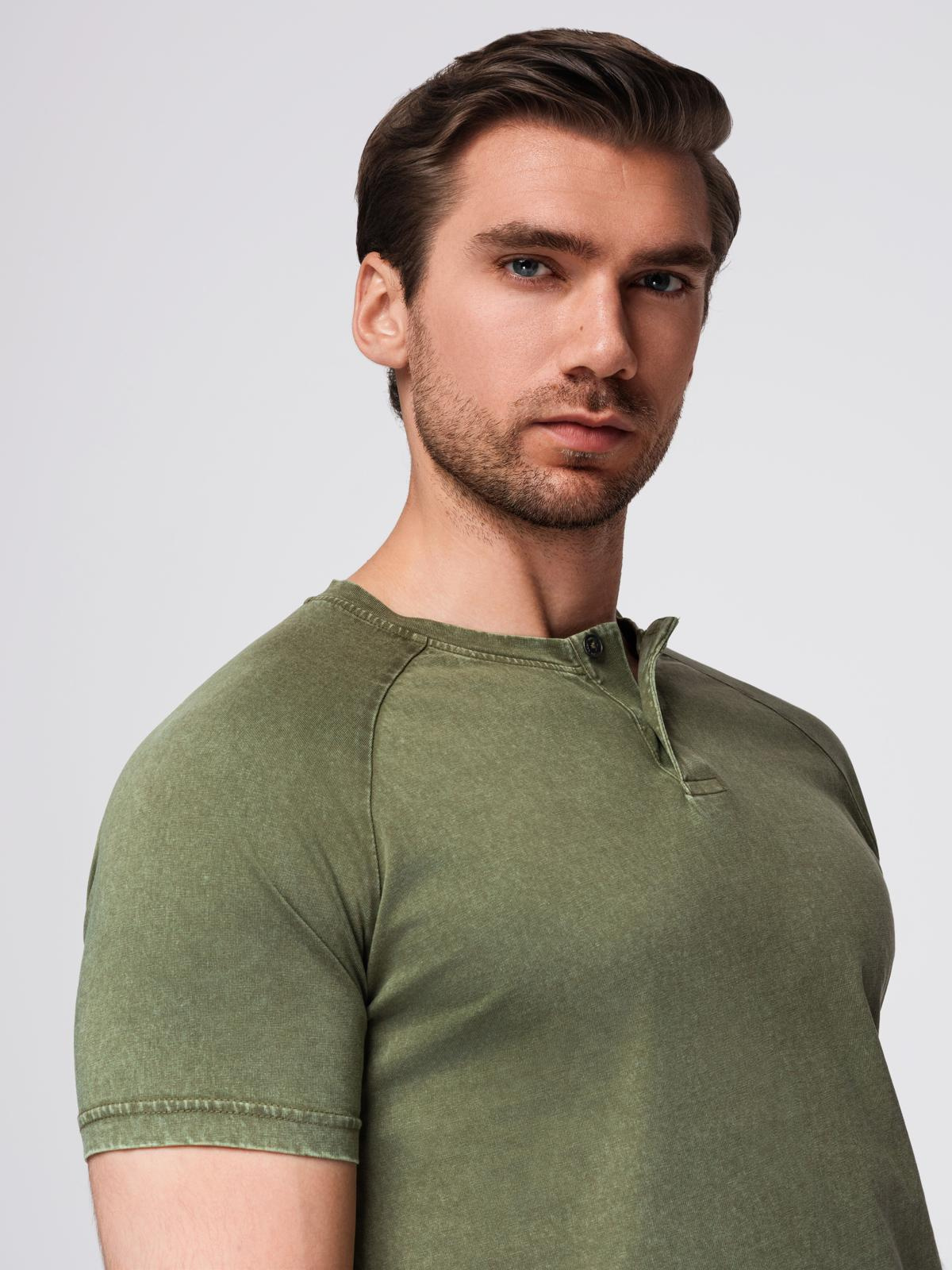 Ombre Clothing meeste nööpidega Henley T-särk - Image 24