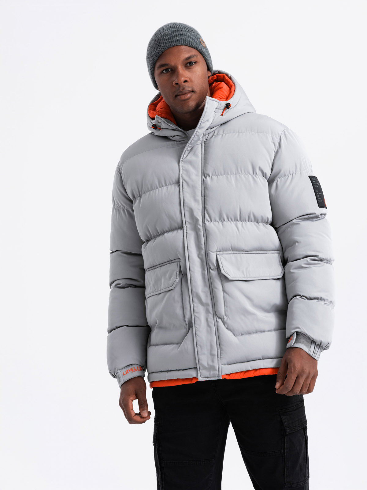 Ombre Clothing meeste tepitud kapuutsiga jope - Image 12