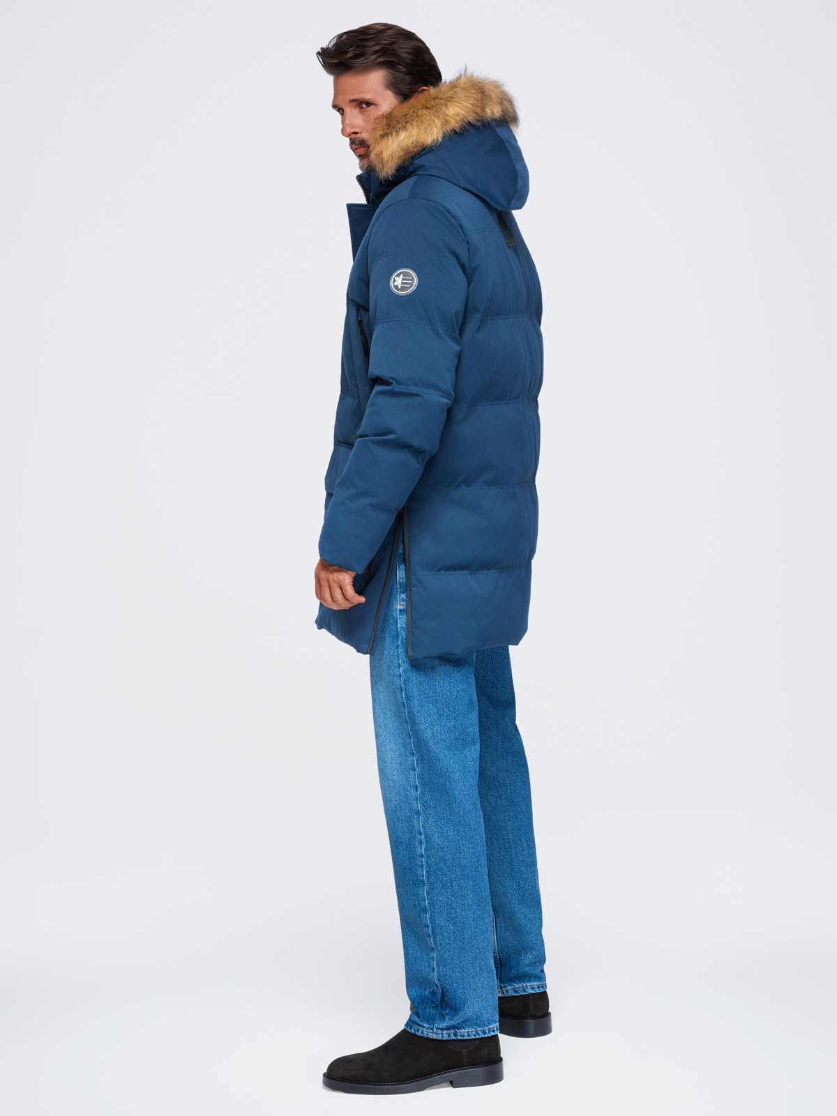 Ombre Clothing pikendatud tegumoega meeste talveparka kapuutsiga - Image 31