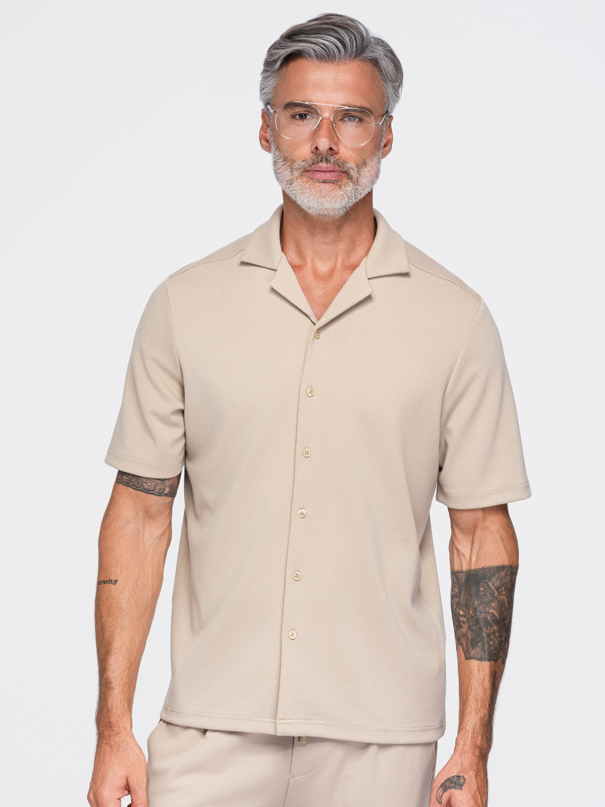 Meeste lühikeste varrukatega särk Ombre Clothing kuuba kraega - Image 6