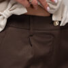 Ombre Clothing naiste kõrge pihaga lühikesed püksid voltidega - Thumbnail Image 9