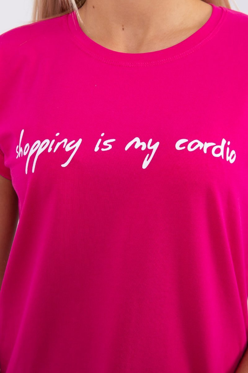 Naiste T-särk kirjaga „Shopping is my cardio“ - Image 37