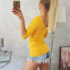 Naiste ümara kaelusega pluus Kesi - Thumbnail Image 4
