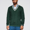 Meeste V-kaelusega kootud kampsun Ombre Clothing - Thumbnail Image 19