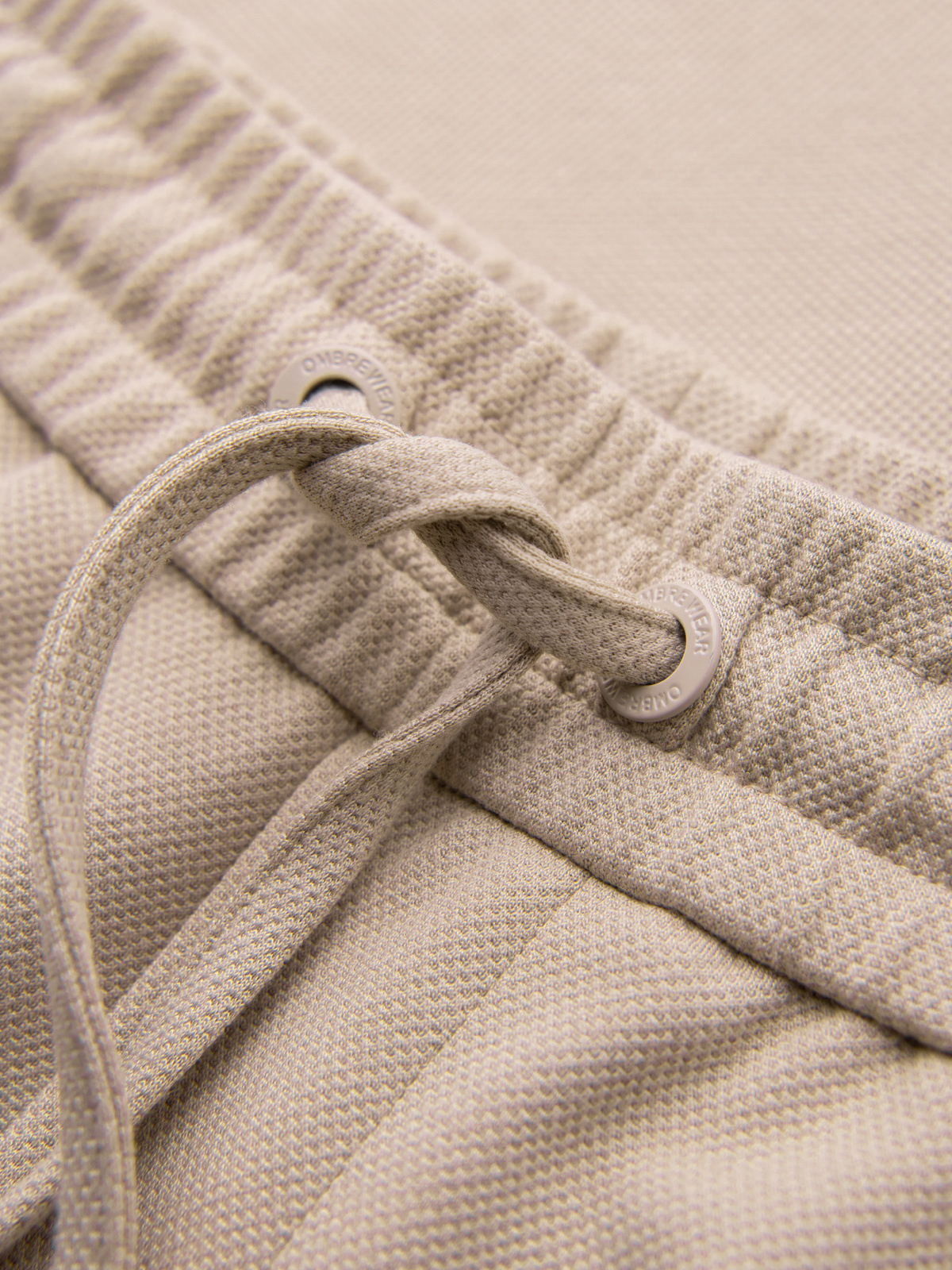 Meeste piqué-trikotaažist püksid paelaga vööosaga Ombre Clothing - Image 3