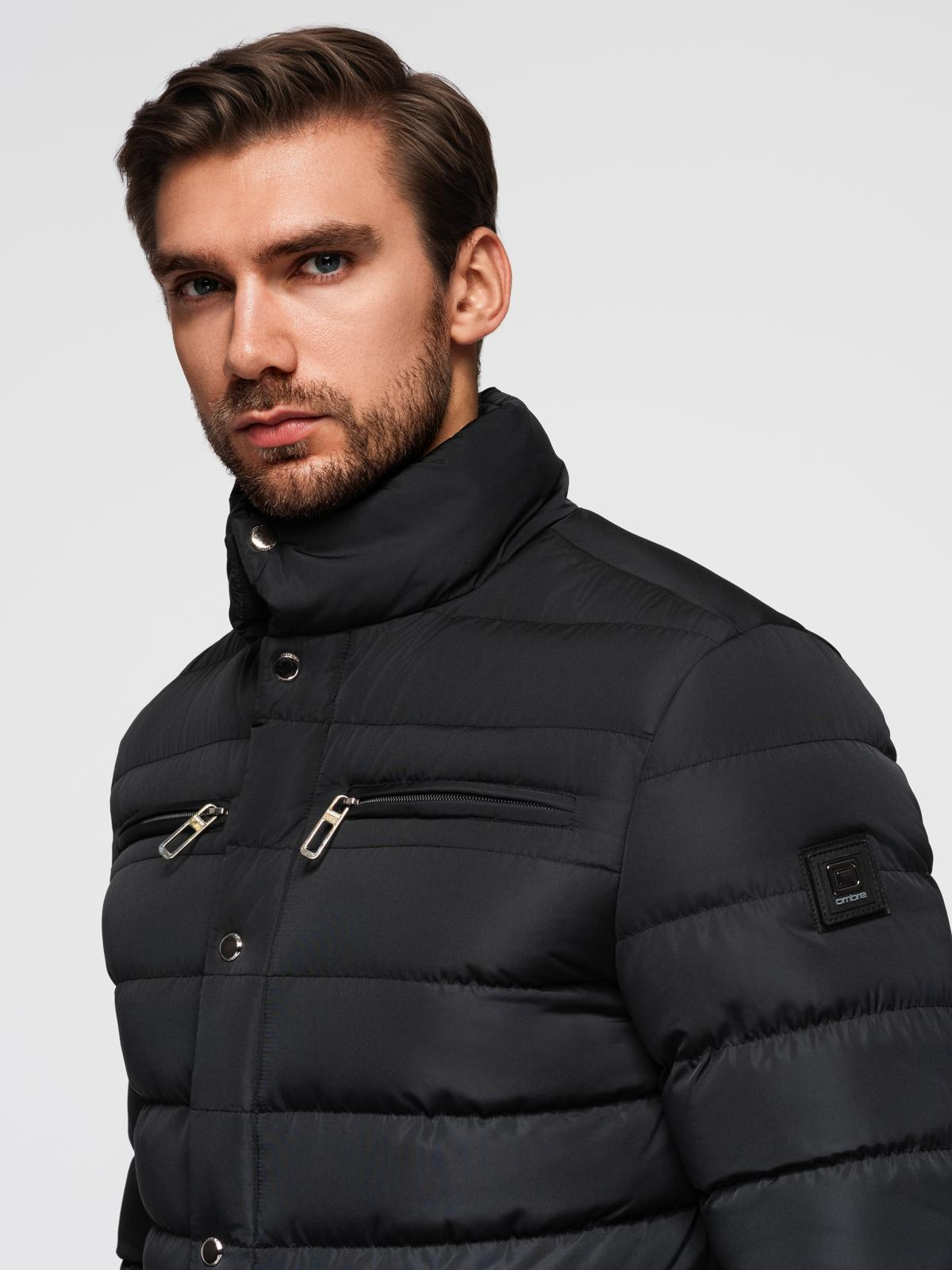 Ombre Clothing meeste tepitud jope püstkrae ja rinnataskutega - Image 2