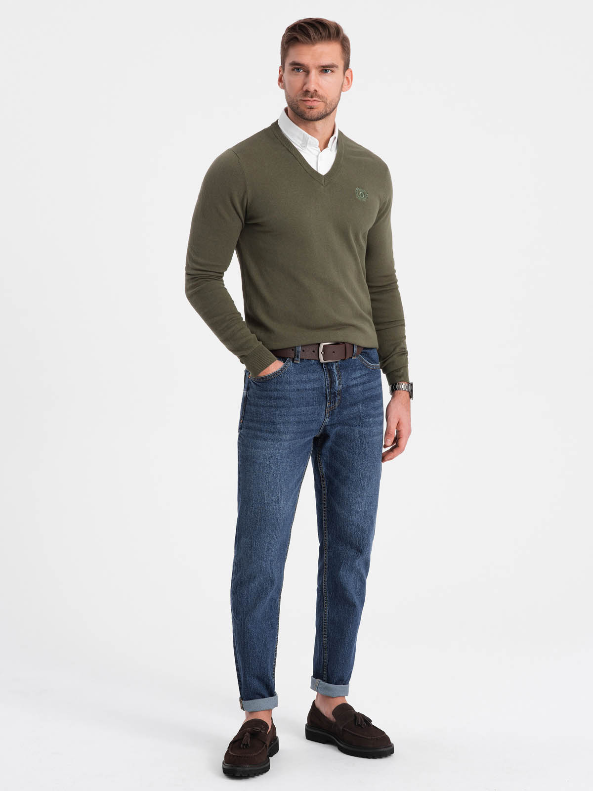 Meeste V-kaelusega kampsun Ombre Clothing - Image 60
